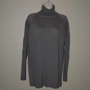 NWOT $195 Sz 38 4 (US 8/10) Pas De Calais Gray Fine Wool Lightweight Turtleneck